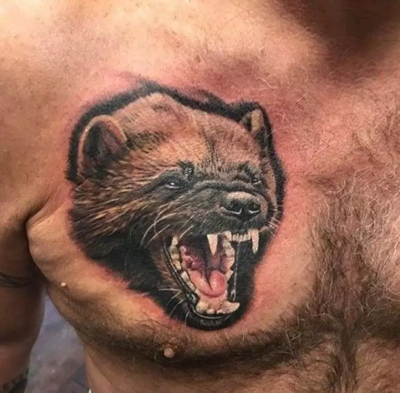 WOLVERINE TATTOO: admir de tatuaj animal, schițe pentru bărbați pentru bărbați, cele mai bune locuri pentru a aplica 14096_32