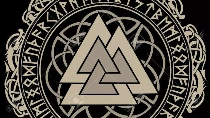 TATTOO「VALKNUT」：男性用のタトゥーのスケッチ、女の子のためのスケッチ、肩の上のシンボルの入れ墨、首、そして他のゾーン 14105_20