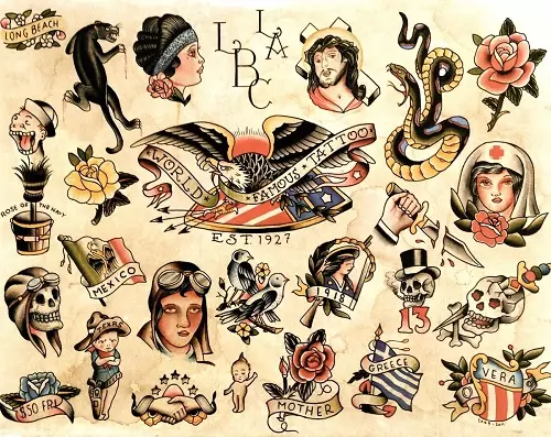 Antic Skyl Tatuatge: Tatuatge Sketches, Negre i blanc de la màniga i Little Golondrinas, cor i Panther, la serp i altres imatges de tatuatge per el si, espatlla i Peus 14139_8