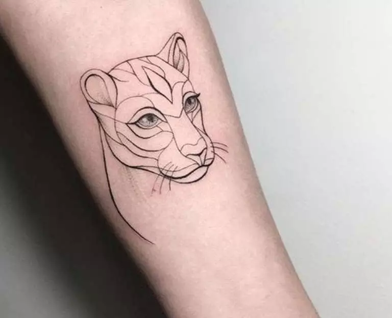 紋身“Panther”（42張）：紋身的價值和草圖。黑色和粉紅色的豹是什麼意思，磨呢？紋身在手上，在我的肩膀和腿上 14160_17