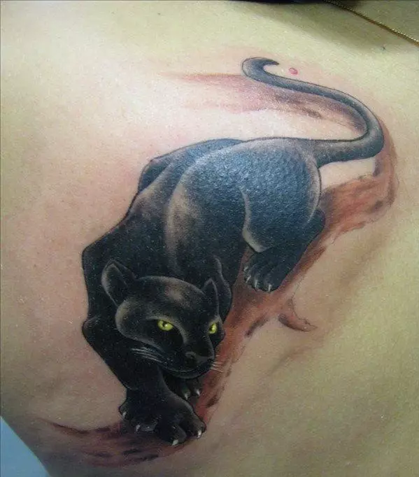 紋身“Panther”（42張）：紋身的價值和草圖。黑色和粉紅色的豹是什麼意思，磨呢？紋身在手上，在我的肩膀和腿上 14160_26