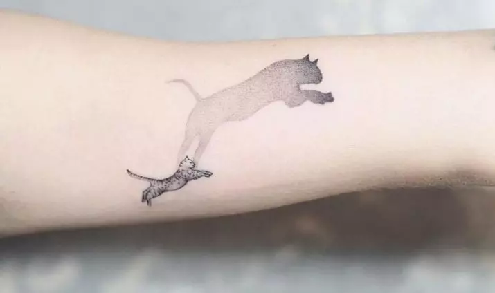 紋身“Panther”（42張）：紋身的價值和草圖。黑色和粉紅色的豹是什麼意思，磨呢？紋身在手上，在我的肩膀和腿上 14160_27