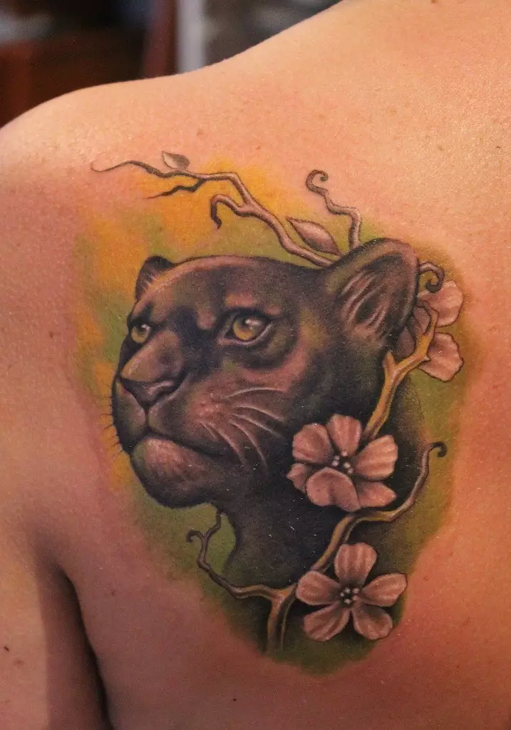 紋身“Panther”（42張）：紋身的價值和草圖。黑色和粉紅色的豹是什麼意思，磨呢？紋身在手上，在我的肩膀和腿上 14160_29