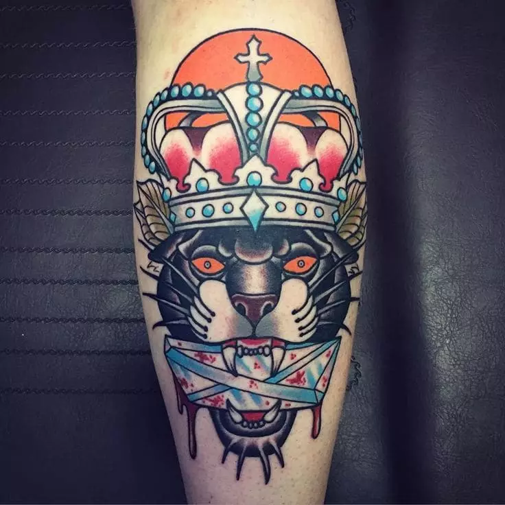 紋身“Panther”（42張）：紋身的價值和草圖。黑色和粉紅色的豹是什麼意思，磨呢？紋身在手上，在我的肩膀和腿上 14160_31