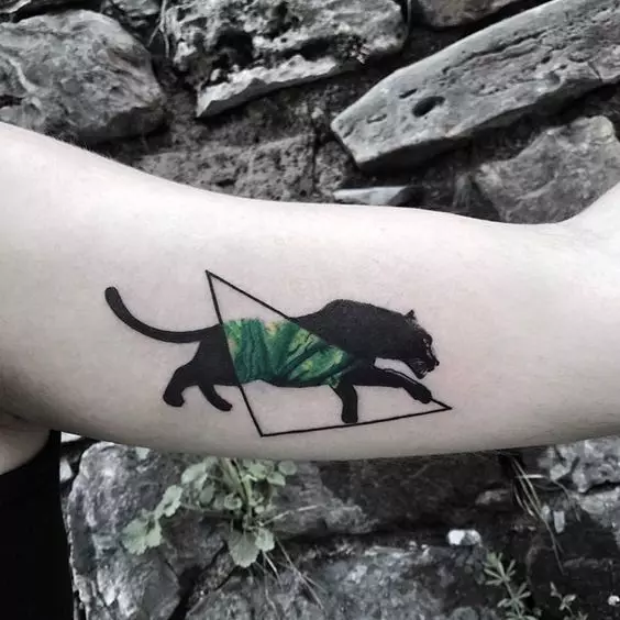紋身“Panther”（42張）：紋身的價值和草圖。黑色和粉紅色的豹是什麼意思，磨呢？紋身在手上，在我的肩膀和腿上 14160_37