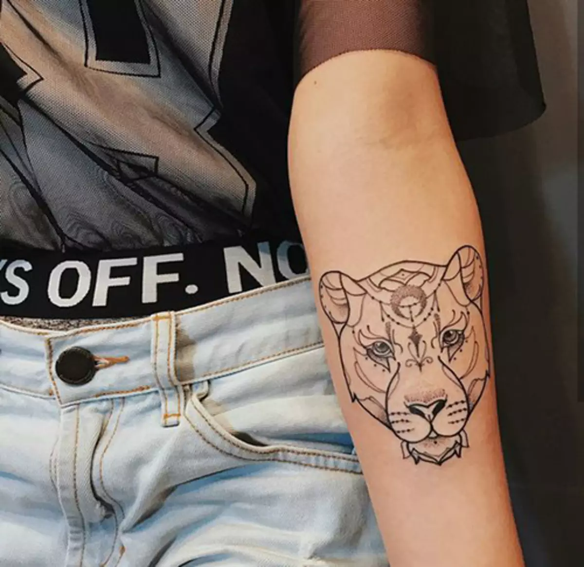紋身“Panther”（42張）：紋身的價值和草圖。黑色和粉紅色的豹是什麼意思，磨呢？紋身在手上，在我的肩膀和腿上 14160_39