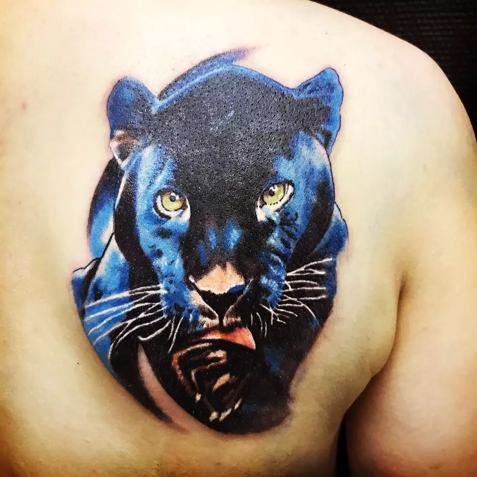 紋身“Panther”（42張）：紋身的價值和草圖。黑色和粉紅色的豹是什麼意思，磨呢？紋身在手上，在我的肩膀和腿上 14160_4