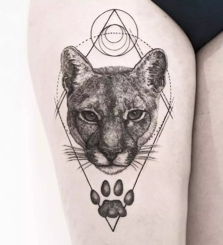 紋身“Panther”（42張）：紋身的價值和草圖。黑色和粉紅色的豹是什麼意思，磨呢？紋身在手上，在我的肩膀和腿上 14160_41