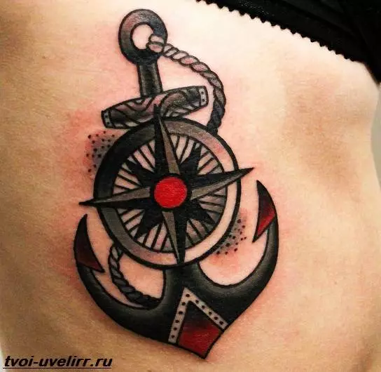 Anchor Tattoo: Verðmæti tattoo og teikningar, húðflúr fyrir stelpur og karla, húðflúr á hendi og fót, á fingri og á úlnliðnum, á brjósti og í öðrum svæðum 14162_21