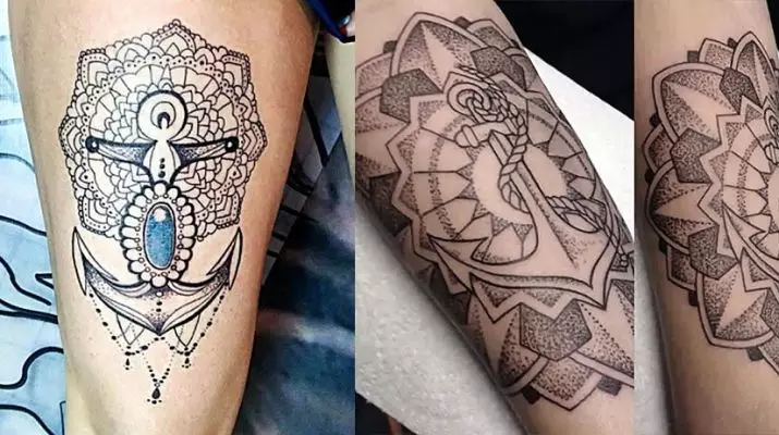 Kotvové tetovanie: Hodnota tetovanie a náčrtky, tetovanie pre dievčatá a pre mužov, tetovanie na ruke a nohu, na prst a na zápästí, na hrudi av iných zónach 14162_27