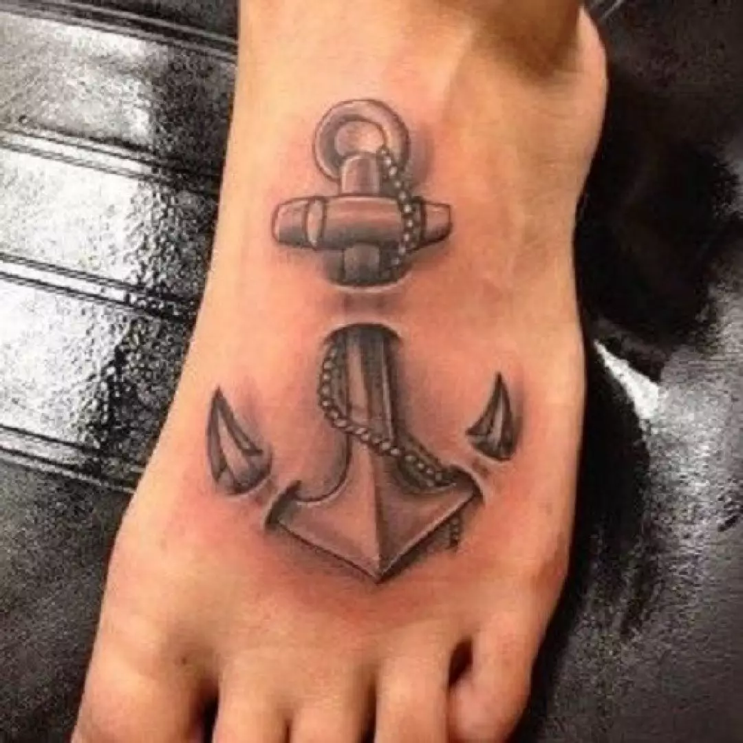 Anchor Tattoo: Verðmæti tattoo og teikningar, húðflúr fyrir stelpur og karla, húðflúr á hendi og fót, á fingri og á úlnliðnum, á brjósti og í öðrum svæðum 14162_39