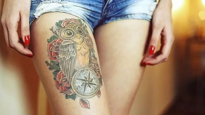 Tattoo ine owls yevasikana (48 photos): kukosha, ma tattoos paruoko uye ruoko, kumashure uye pagumbo uye mune dzimwe nzvimbo, mienzaniso yematanho 14164_2