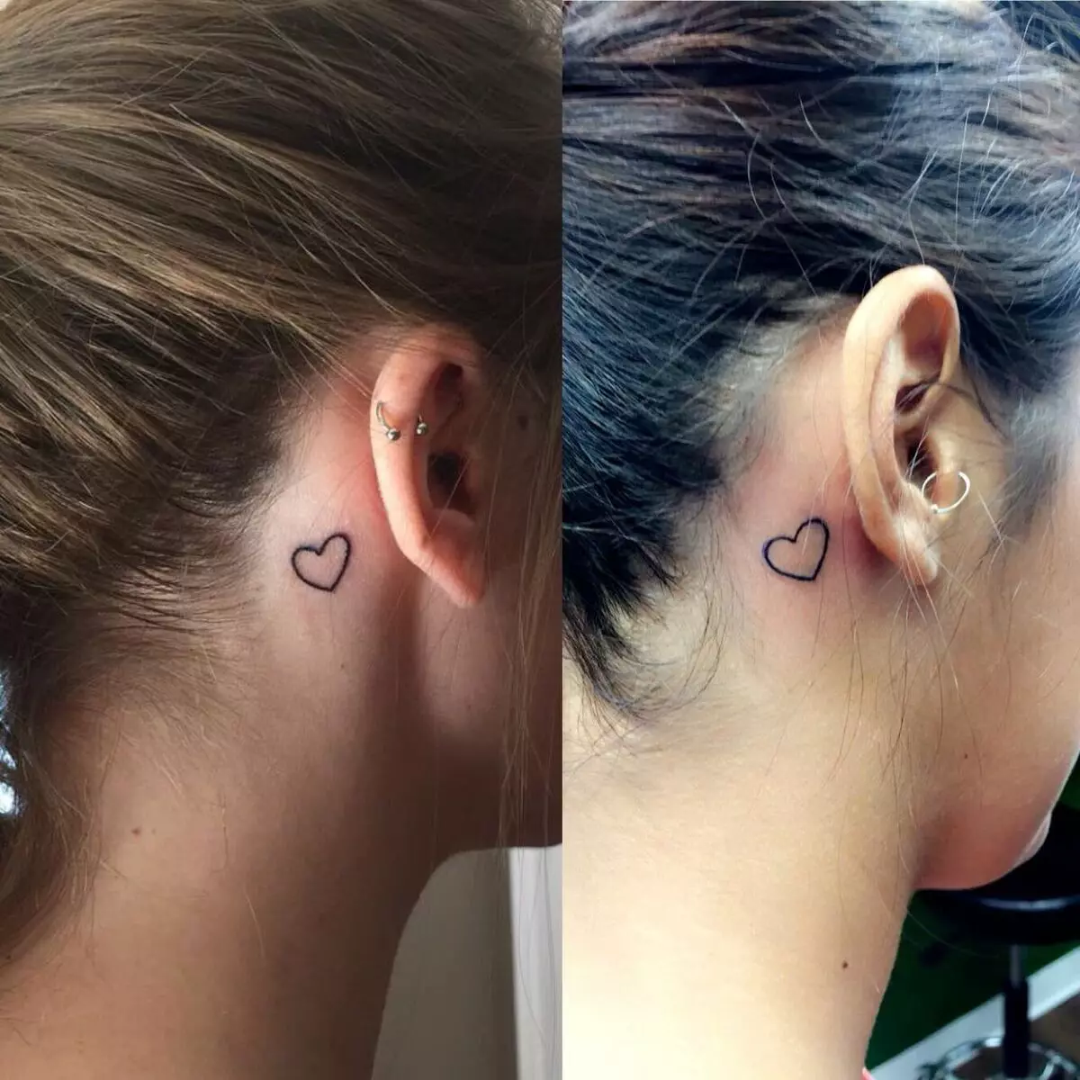 Tattoo za uho za dekleta (39 fotografij): skice majhnih tetovaž, vrednost ženskega mini-tatona, tetovaže z zvezdami in napisi, kače in perje, druge možnosti 14190_10
