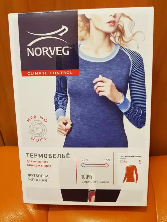 Underwear térmica NORVEG: Descrición xeral dos monosmos térmicos masculinos e femininos, conxuntos e outros termoemones da la Merinosa, pros e contras de produtos de productores, comentarios 1419_21