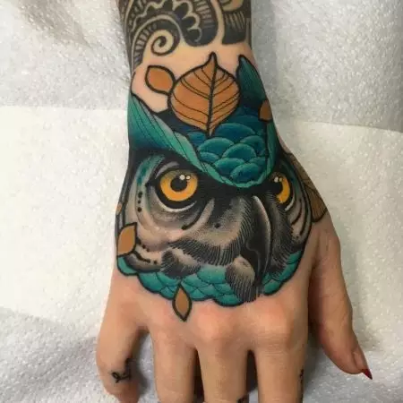 Tattoo Nesrarvertido: tatuajes bocetos y características de estilo tradicional neo, tatuaje en forma de búhos y gato, león y otros 14206_27