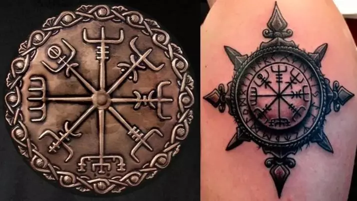 Tattoo Vikings (55 Fotoen): Viking Tattooen Wäert. Tattoo op d'Schëller, Ärmelen op Hänn fir Männer an Tattoo op der Ënneraarm, op der Récksäiten 14249_34