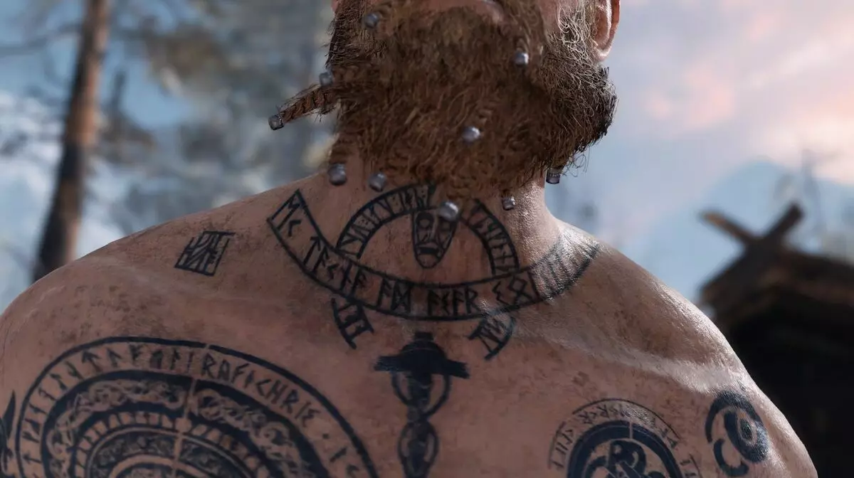 Tattoo Vikings (55 Fotoen): Viking Tattooen Wäert. Tattoo op d'Schëller, Ärmelen op Hänn fir Männer an Tattoo op der Ënneraarm, op der Récksäiten 14249_8