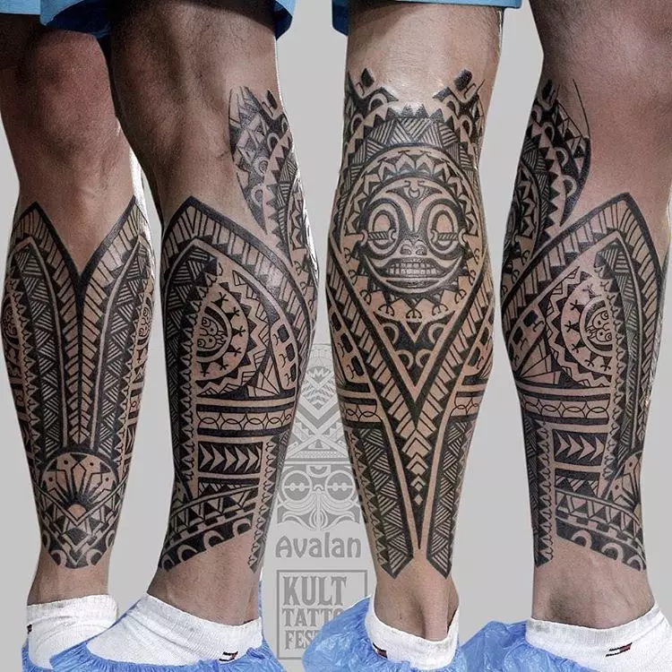 Maori Tattoo (36 foto's): Men's tattoos op hand en die betekenis daarvan, sketse, tatoo se vroue in die styl van die stam, simbool review 14254_32