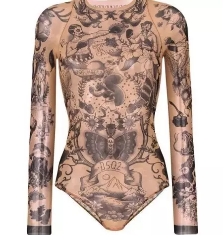 Tijelo s tetovažama: Pregled žena odijelo s crtežima u obliku tetovaža, crne i drugih modela 14266_24