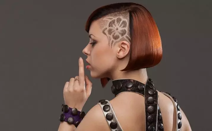 Τατουάζ μαλλιών (87 φωτογραφίες): Ιδέες για αγόρια, κορίτσια και άνδρες. Lightning on hair and web, άλλες επιλογές για παιδιά και ενήλικες περικοπές 14270_15