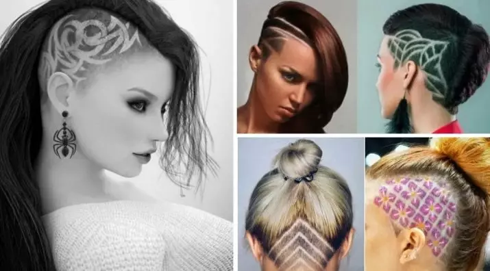 Hair Tattoo (87 bilder): Idéer för pojkar, tjejer och män. Blixt på hår och webb, andra alternativ för barn och vuxna hårklippningar 14270_2