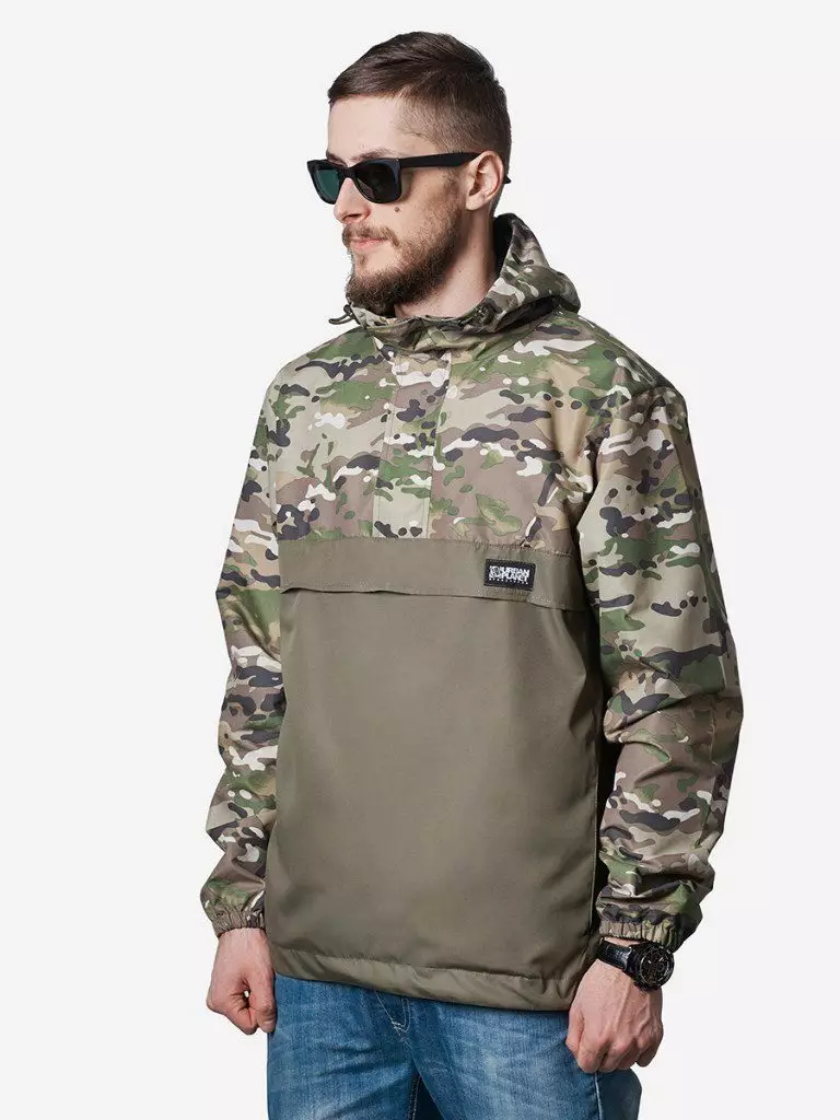 Camouflage Anoraki: Mga pagpipilian sa pangkulay, mga modelo ng Anteater, Stone Island, 31 mga larawan 14288_9