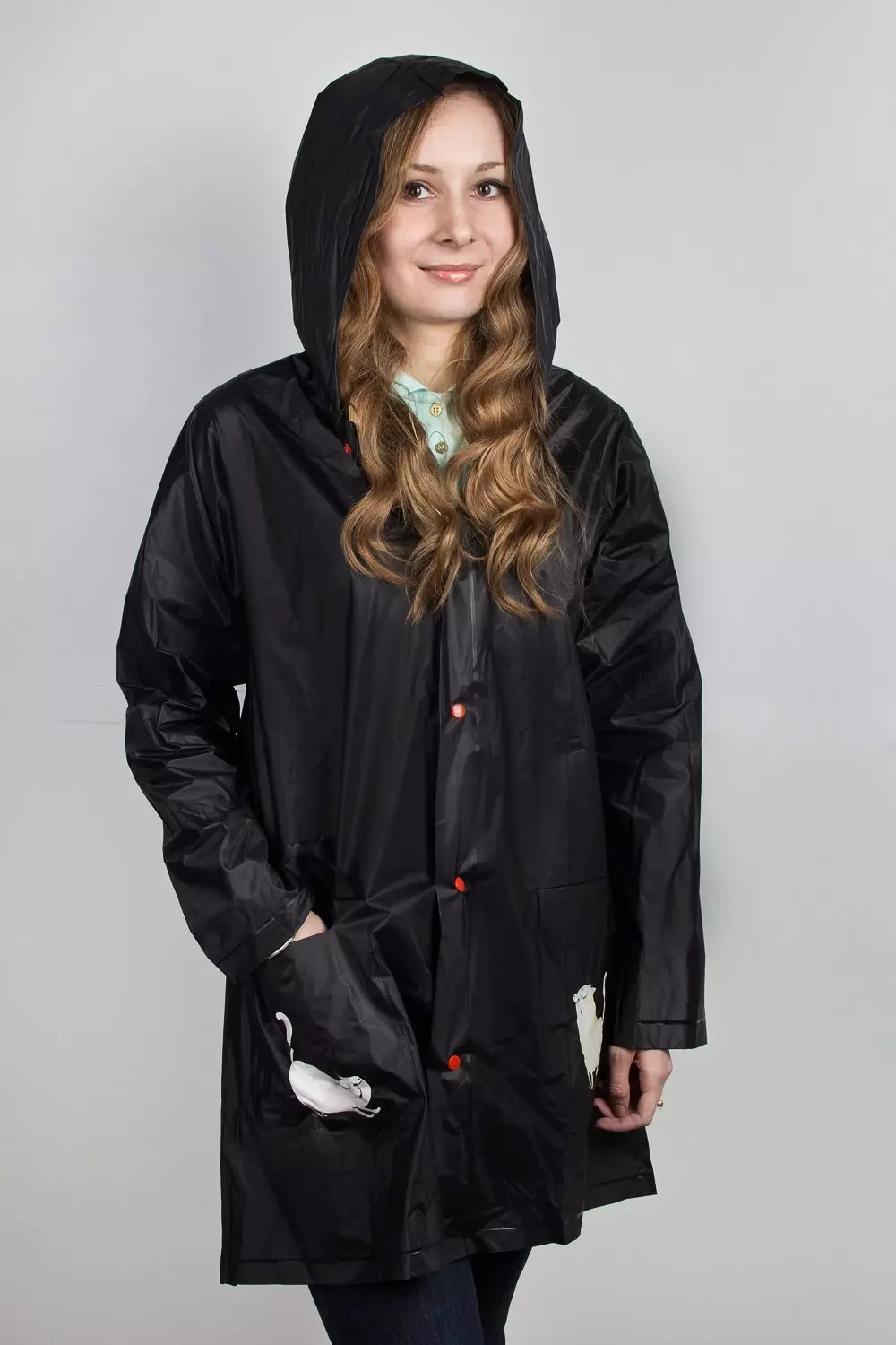 美麗的raincoat（92張照片）：女性的美麗雨衣，雨衣 14301_75