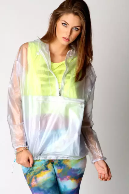 Transparent Raincoat (36 bilder): Fasjonable Women's Lightning Models 14305_19