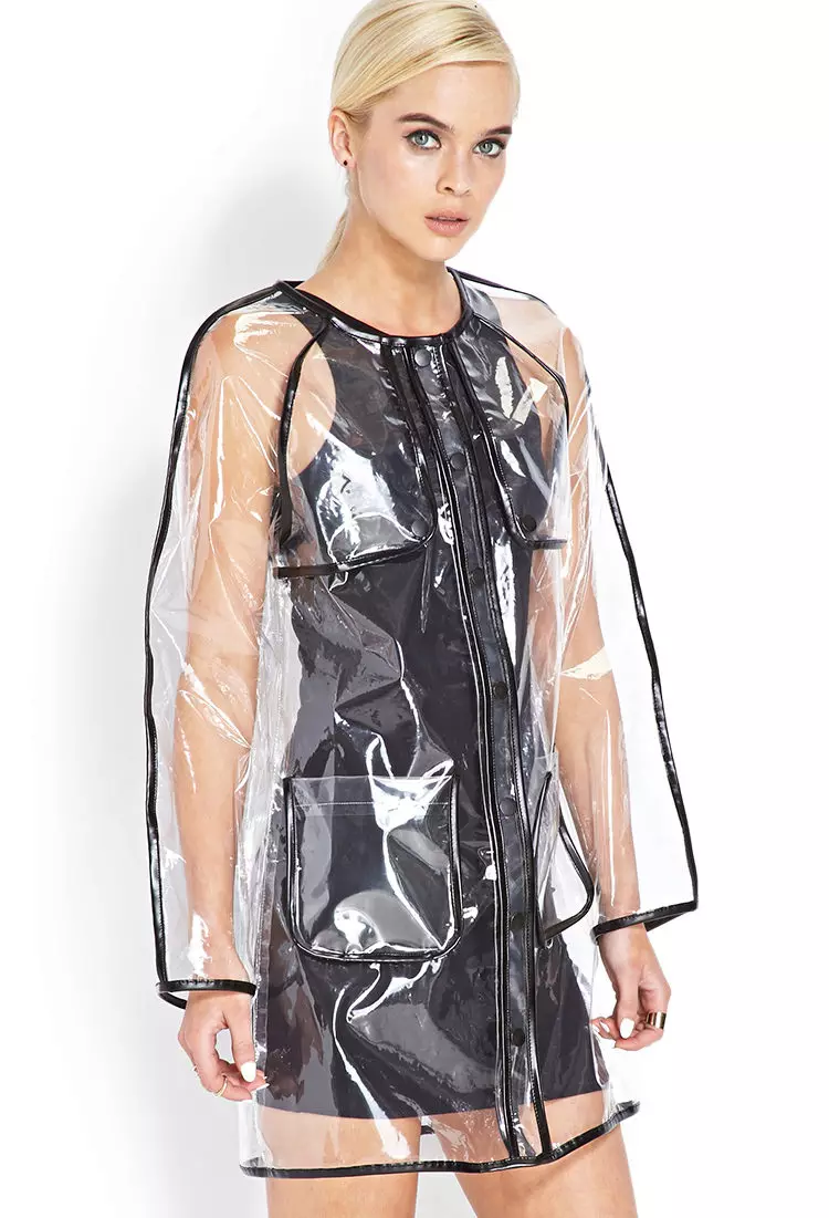 raincoat Transparent (36 photos): model kilat wanita modern kang 14305_7