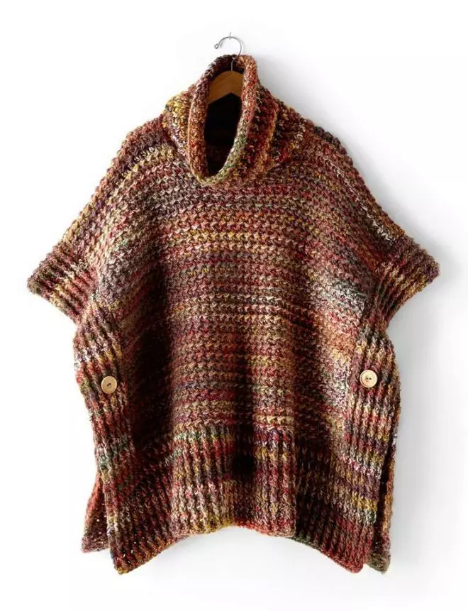 Poncho Vest (26 сурет): торлы пончо көкірекше, әйелдерге арналған әсем қаламдар, балаларға арналған, қарттар үшін 14312_15