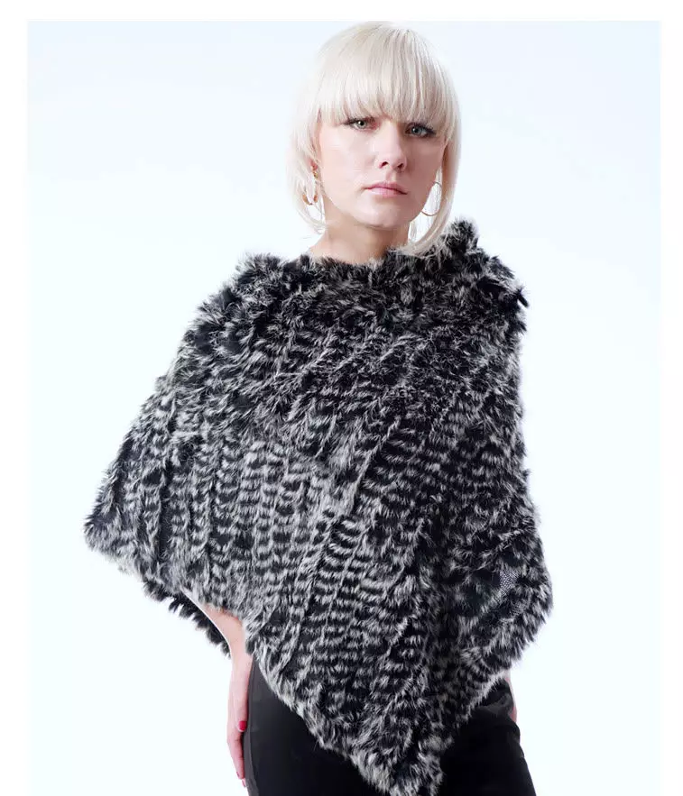 Poncho Cape (104 Sawirro): Ururka Isbeddelka Haweenka ee qaabka poncho, palantanes, shahl 14318_69