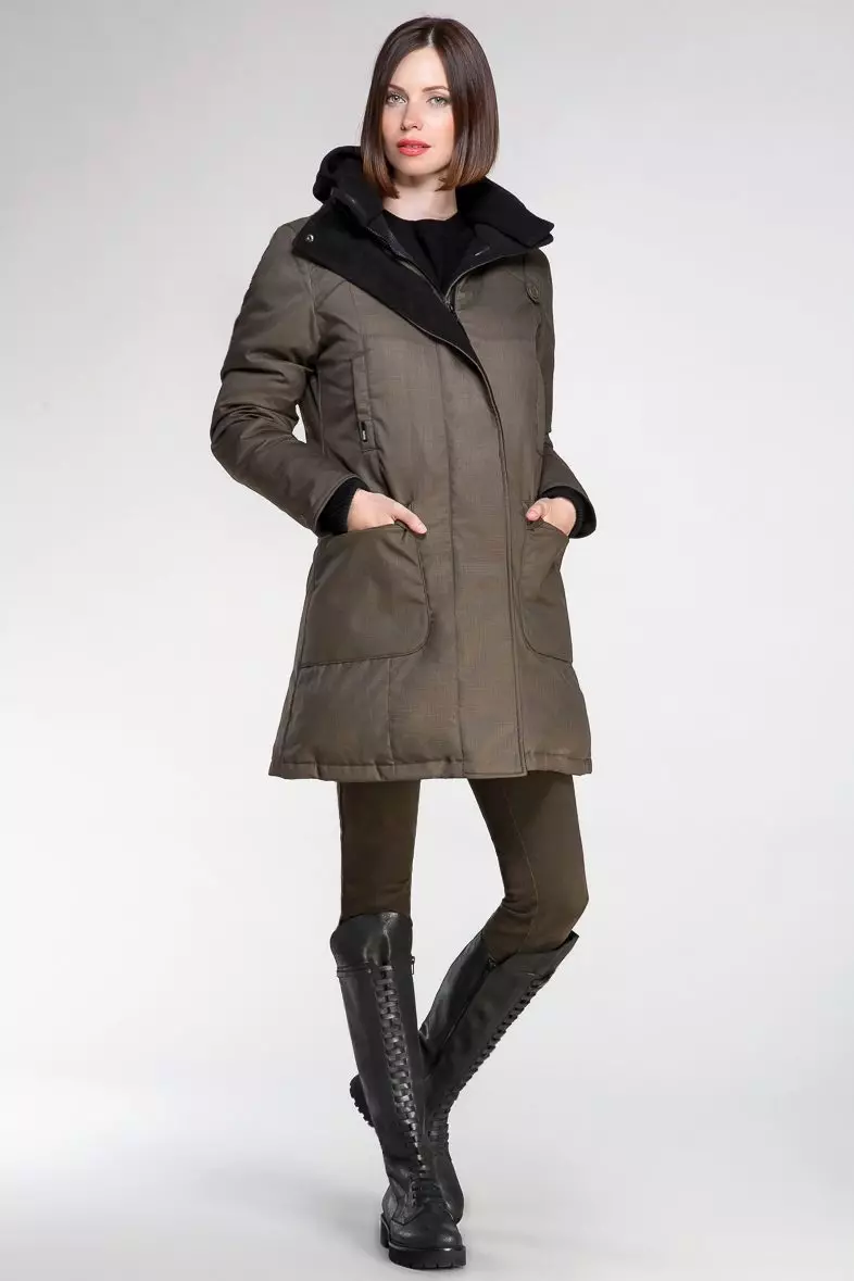 महिलाओं के नीचे जैकेट 2021 (41 फोटो): शीतकालीन, फिनिश, स्वीडिश और कनाडाई मॉडल 14339_20