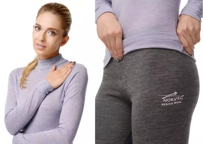 Wollelt Thermal Underwear: Wielt Kleeder aus 100% Kamel a Schof a Schof, iwwerschafft vun der weiblecher Thermesch Elektroin fir kale Wieder 1433_14