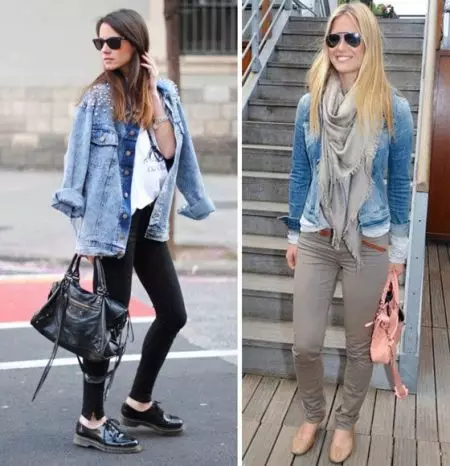 Une veste de denim de femme étendue (45 photos): quoi porter et comment allonger les jeans 14388_20
