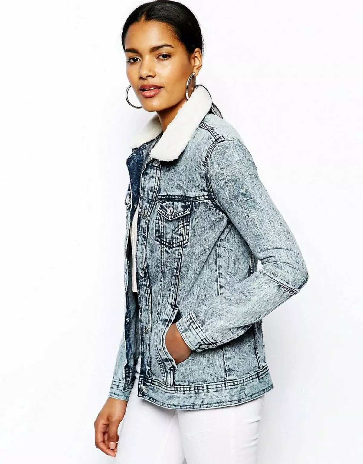 Una giacca denim da donna estesa (45 foto): cosa indossare e come allungare i jeans 14388_39