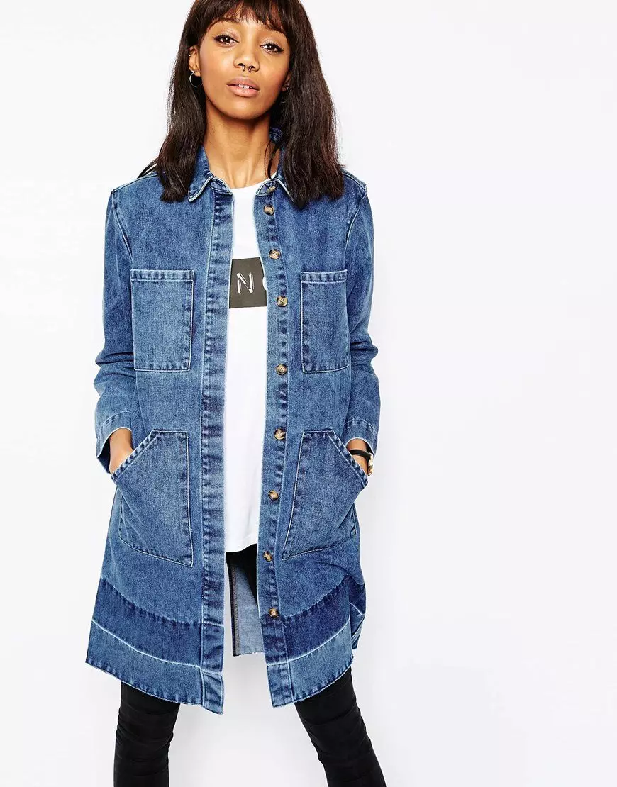 Une veste de denim de femme étendue (45 photos): quoi porter et comment allonger les jeans 14388_5