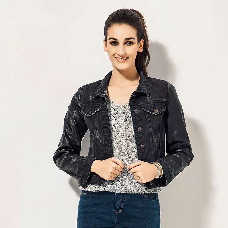 Black Denim Jacket (24 foto's): Wat om zwarte jeans te dragen 14392_12