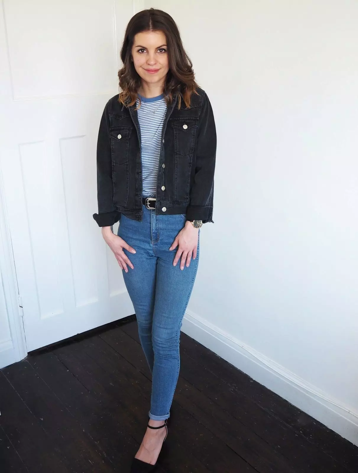 Black Denim Jacket (24 foto's): Wat om zwarte jeans te dragen 14392_17