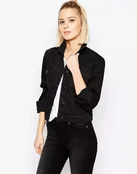 Black Denim Jacket (24 foto's): Wat om zwarte jeans te dragen 14392_6