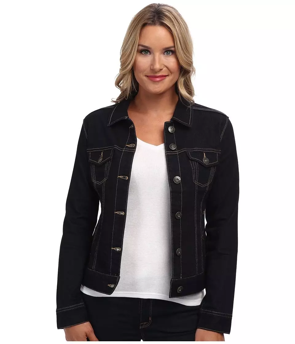 Black Denim Jacket (24 foto's): Wat om zwarte jeans te dragen 14392_7