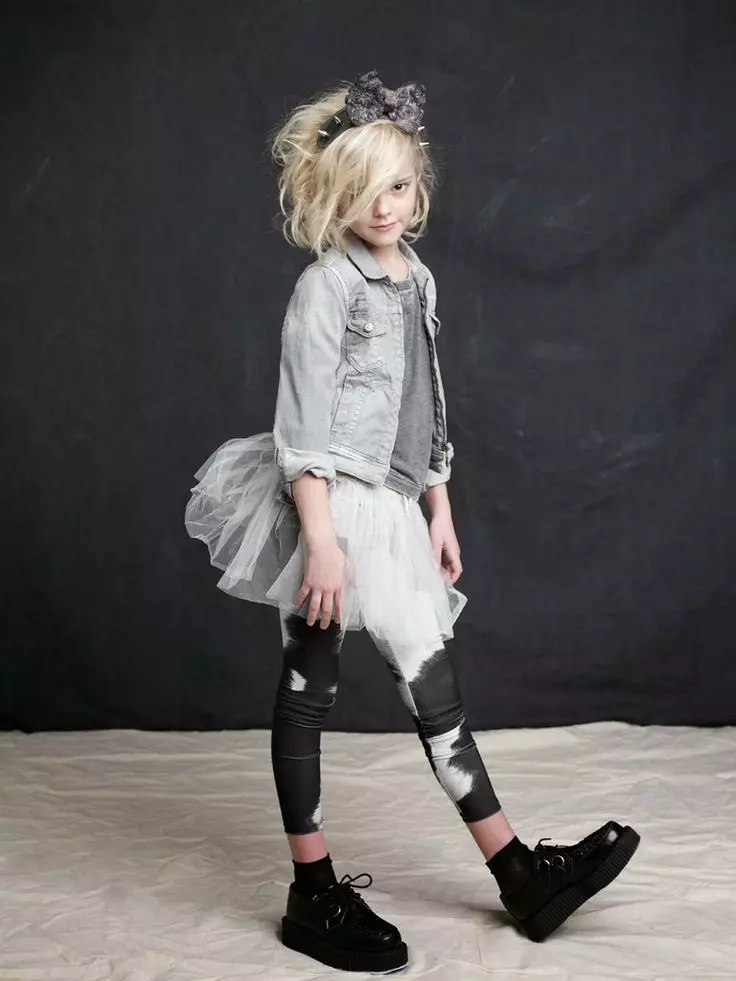 Jaqueta Denim infantil para uma menina (49) Foto: O que vestir, padrões de jeans antigos 14394_12