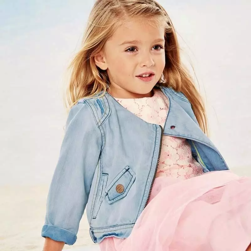 Vaikų džinsinis striukė mergaitei (49) Nuotrauka: ką dėvėti, modelius iš senų džinsų 14394_30