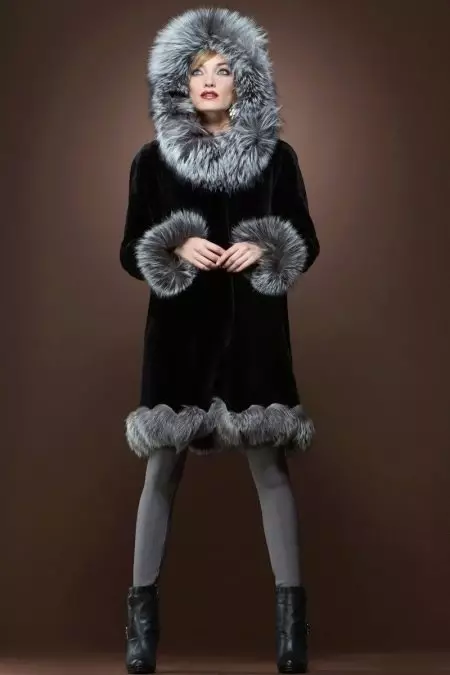 Fur jas mei in bontcoated mink (33 foto's): Hoefolle is in besunige memmjas, lang 14406_33