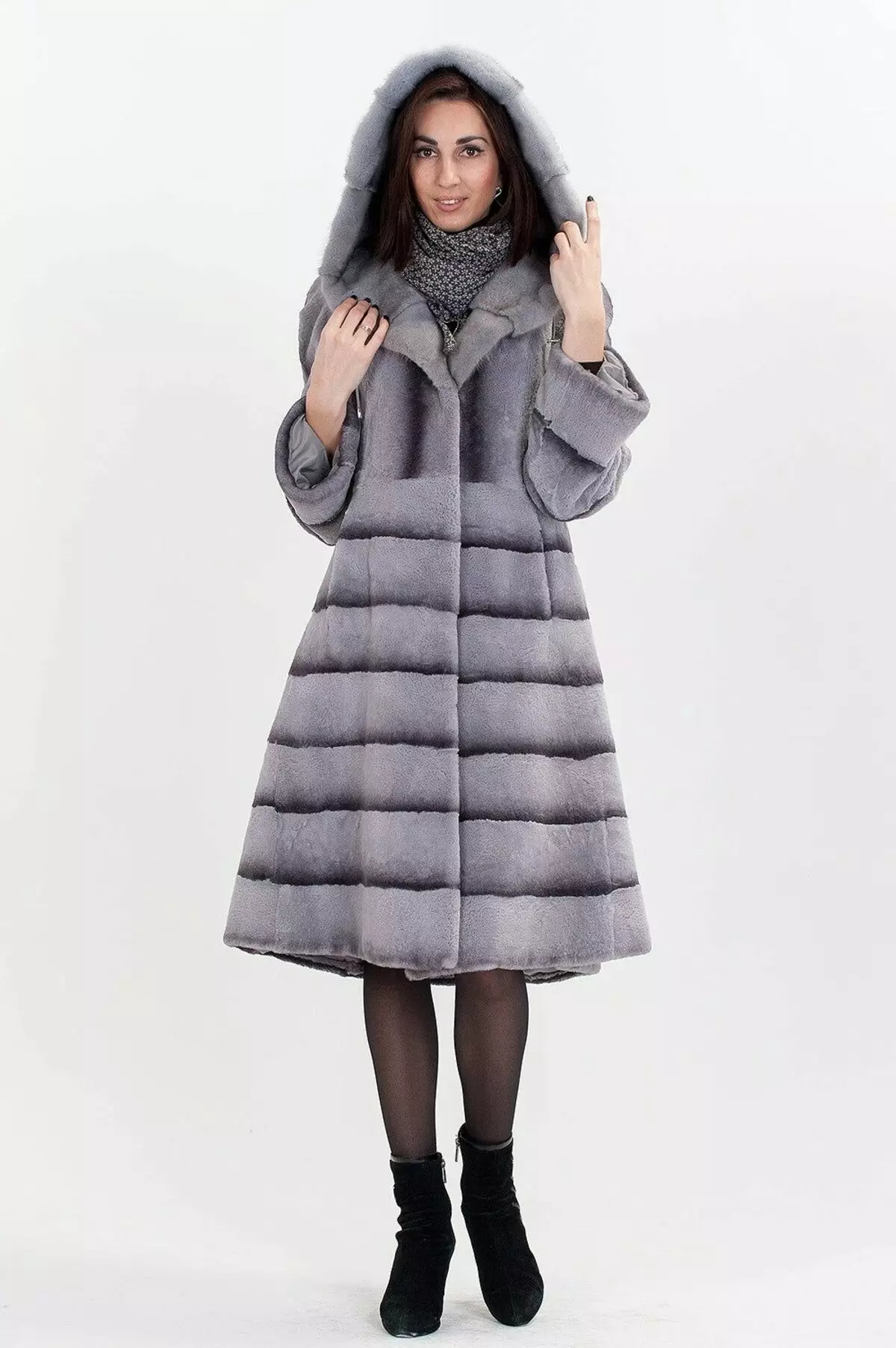 Bulu mantel dengan bulu bulu dilapisi (33 foto): berapa banyak adalah cut-off mink coat, panjang 14406_8