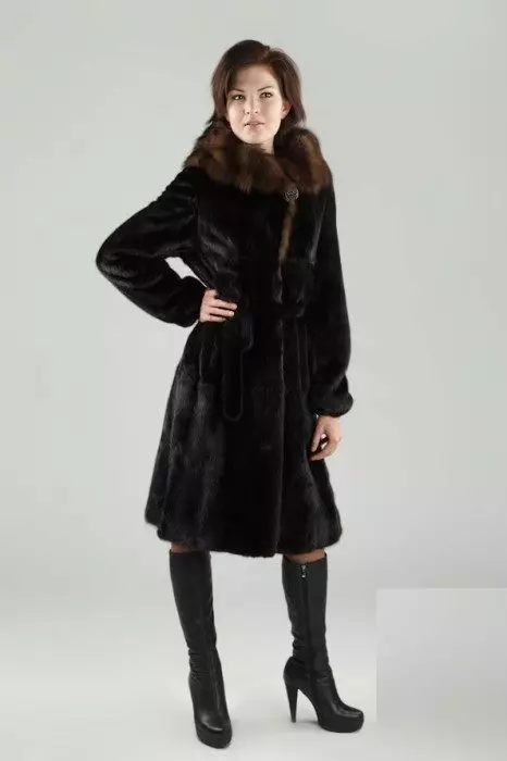 Mink Fur Coat miaraka amin'ny sabatra (sary 56): miaraka amin'ny fehin-kibo, akanjo volom-borona, maivana 14410_45