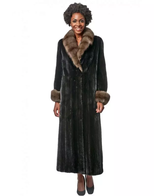 Mink Fur Coat miaraka amin'ny sabatra (sary 56): miaraka amin'ny fehin-kibo, akanjo volom-borona, maivana 14410_47