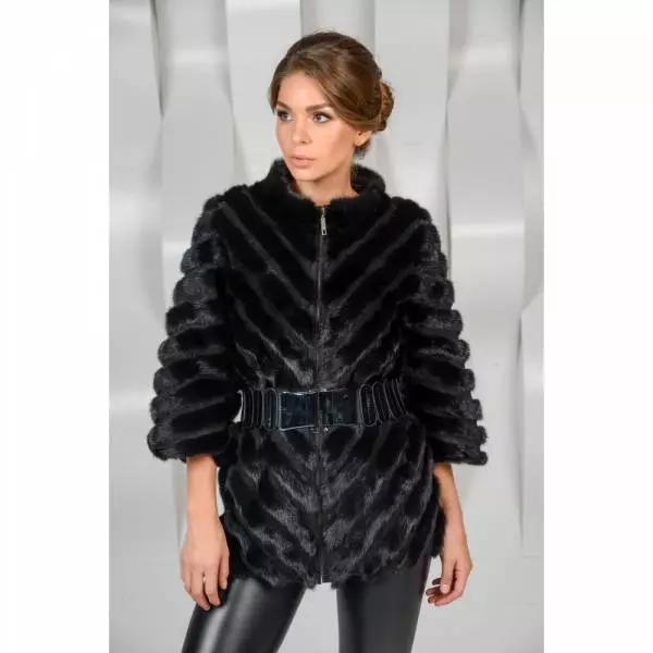 Mink town fur coat (34 mga larawan): modelo 14414_16