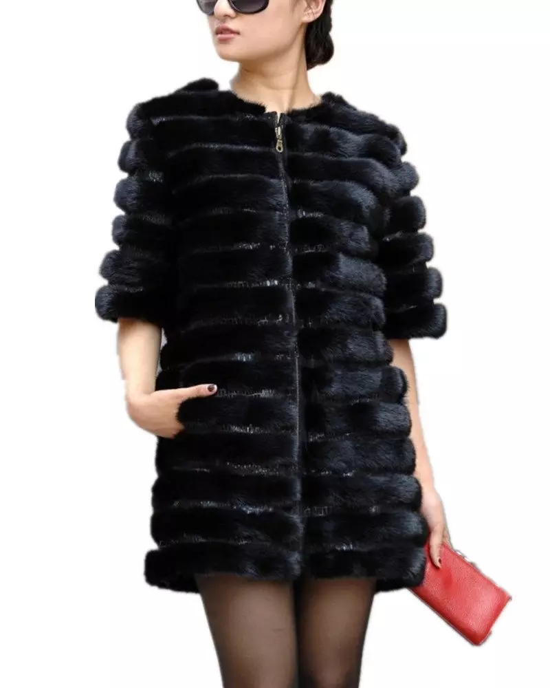 Mink town fur coat (34 mga larawan): modelo 14414_18