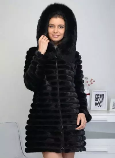 Mink town fur coat (34 mga larawan): modelo 14414_20