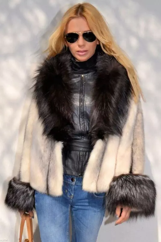 Light mink fur coat (55 photos): light brown mink fur coat, light walnut colors, reviews 14419_37
